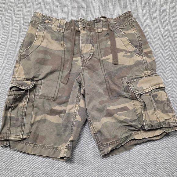 Mossimo Supply Co. Other - Mossimo Supply Co Men Camo Cargo Shorts Size 30 Green Ripstop Drawstring Utility